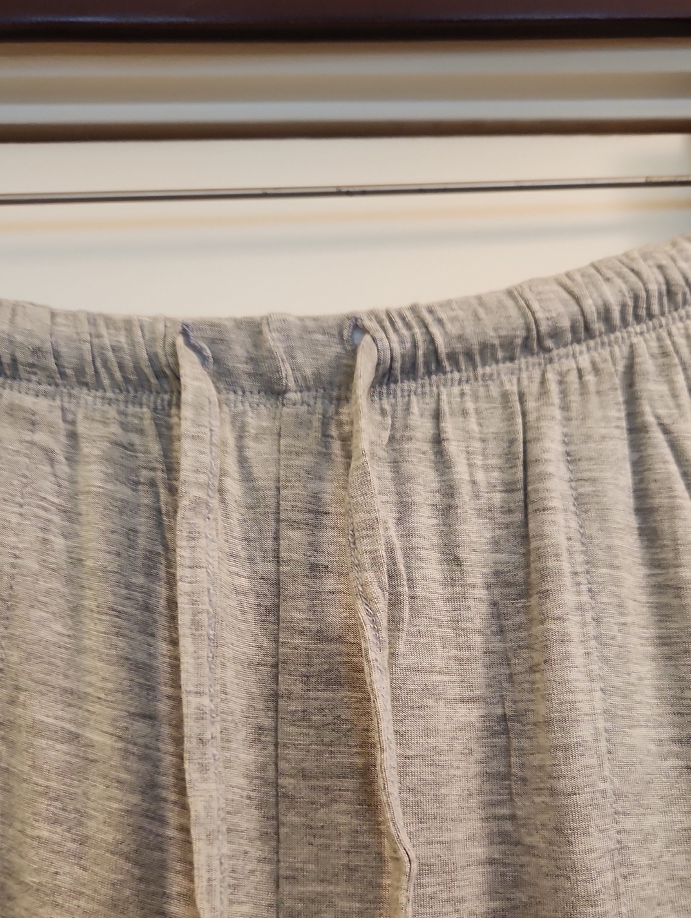 NWOT Auden Light Gray V-Neck Pajama Top & Lounge Pants Set - Picture 4 of 5